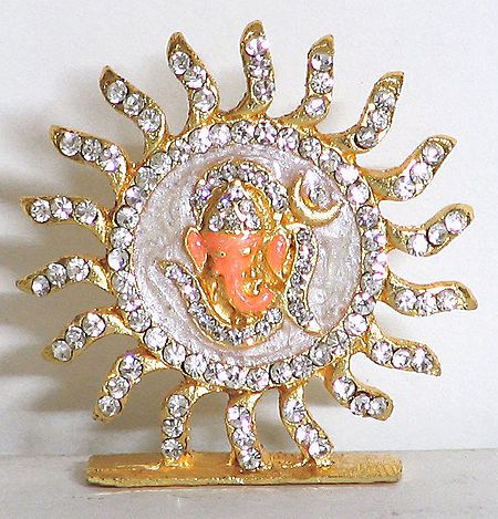 Stone Studded Sun Ganesha