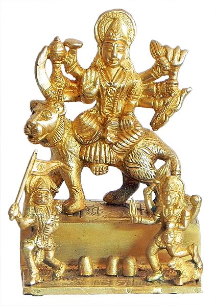 Vaishno Devi with Hanuman and Bhairav