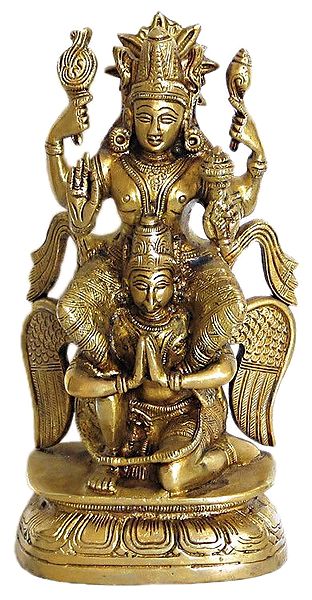 Lord Vishnu Sitting on Garuda
