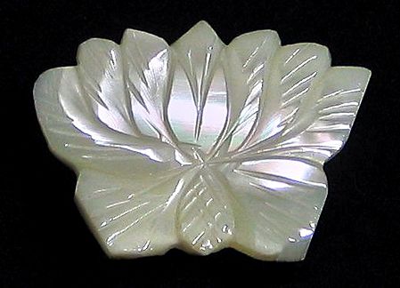 White Lotus Shaped Brooch