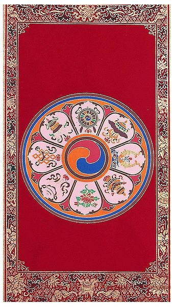 Eight Buddhist Lucky Signs - Wall Hanging
