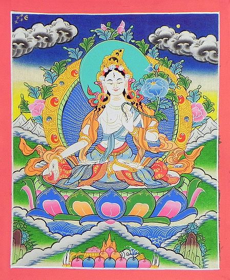 White Tara - Thangka Painting