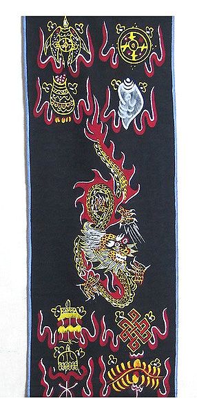 Chinese Dragon with Eight Auspicious Symbols