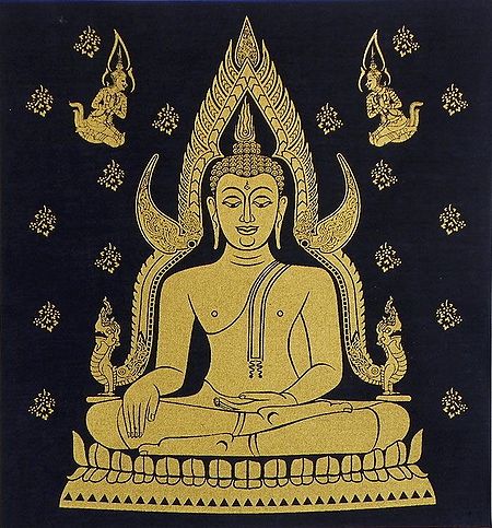 Golden Buddha in Bhumisparsha Mudra
