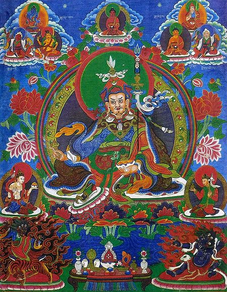 Guru Padmasambhava - Thangka Screen Print