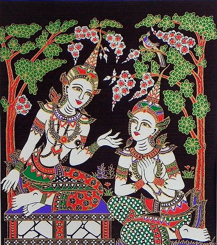 Sita with Her Maid in Ashok Vana