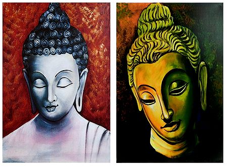 Face of Lord Buddha - Set of 2 Posters