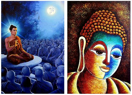 Gautam Buddha - Set of 2 Posters