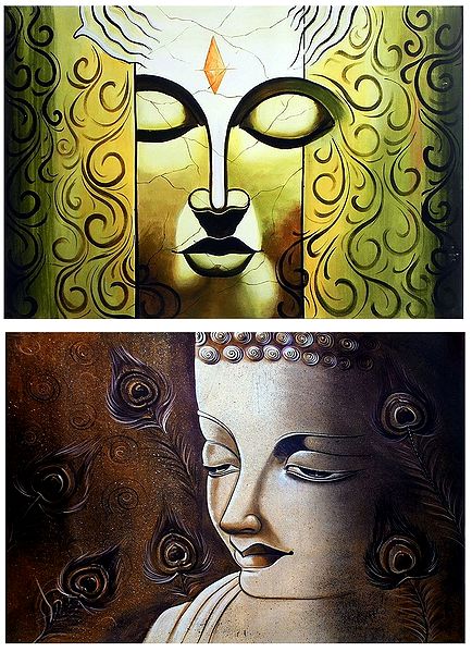 Buddha Face - Set of 2 Posters