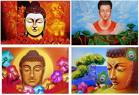 Lord Buddha - Set of 4 Posters