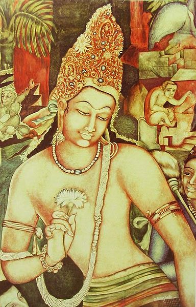 Padmapani (Reprint of Ajanta Cave Painting), India