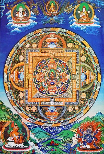 Tibetan Buddhist Deity Chenrezig Mandala