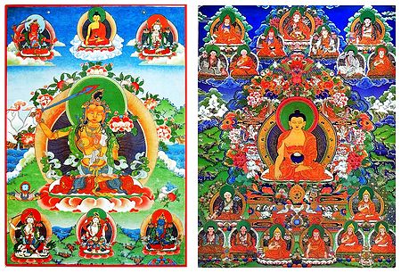 Buddha and Manjusri - Set of 2 Posters