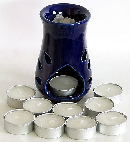 Ceramic Container and Candles to Heat Camphor