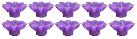 Set of Ten Lavender Aroma Floating Wax Candles