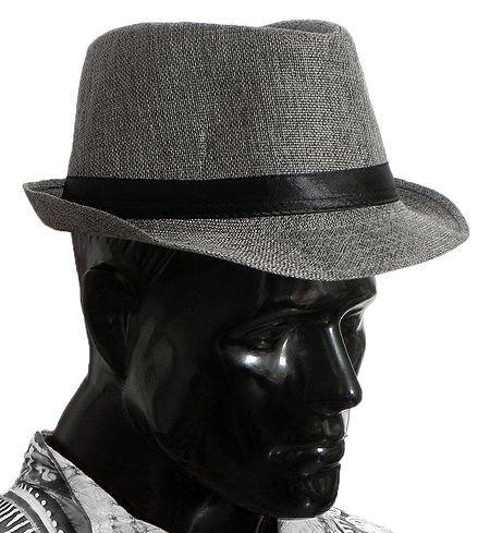 Dark Grey Fedora Hat