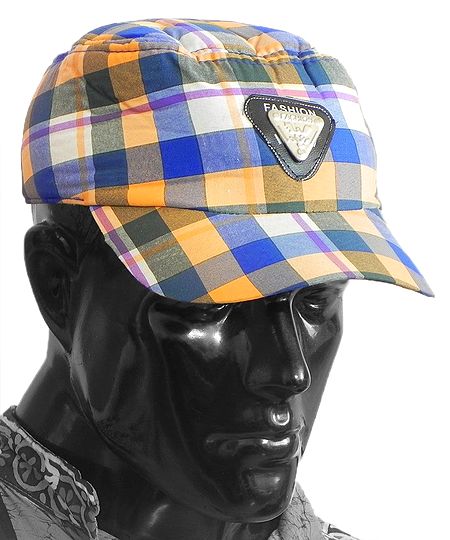 Multicolor Check Gents Golf Cap
