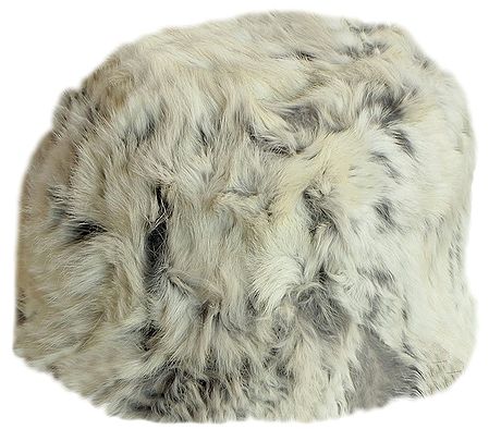 Off-White Woolen Fur Cap