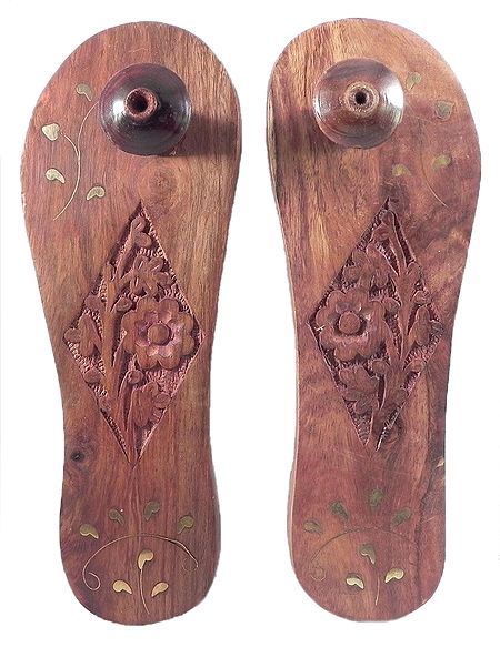 Carved Wooden Paduka