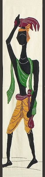 Villager Carrying Harvest to the Market - (Wall Hanging)