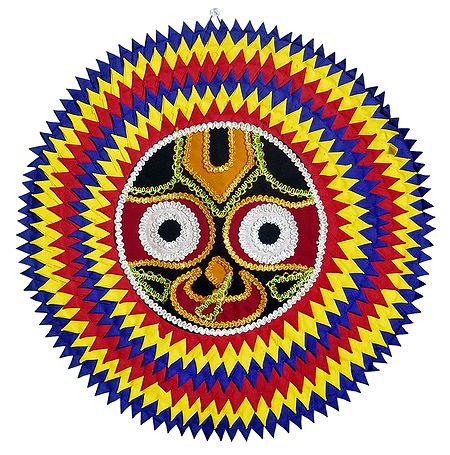 Jagannathdev on Appliqued Cotton Cloth - Wall Hanging