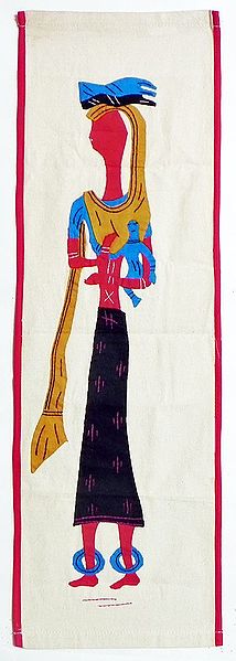 Rural Woman with Her Child - Wall Hanging