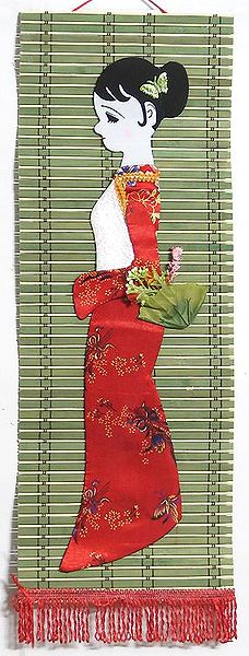 Lady with Flowers - Wall Hanging
