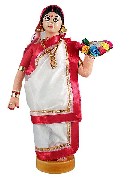 Bengali Lady Carrying Puja Thali