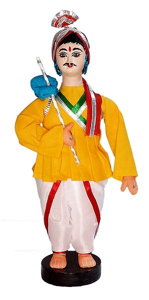 Gujarati Man in Traditional Costume - Cloth Doll