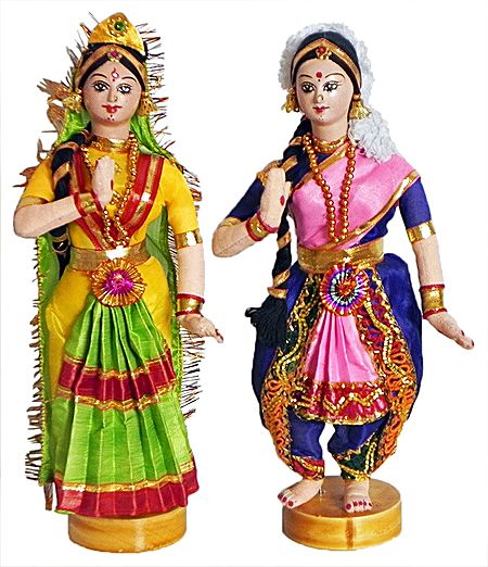 Kuchipudi and Bharatnatyam Dancers
