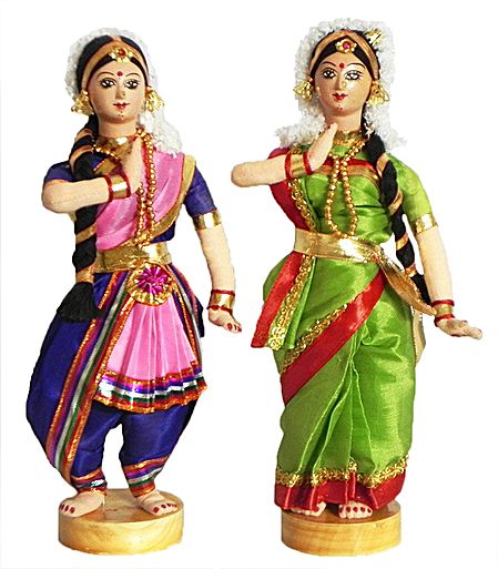 Kuchipudi and Bharatnatyam Dancers