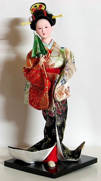 Japanese Lady Holding Umbrella