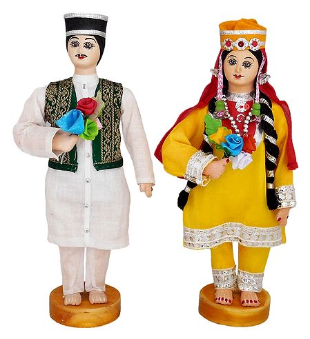 Pair of Kashmiri Costume Dolls