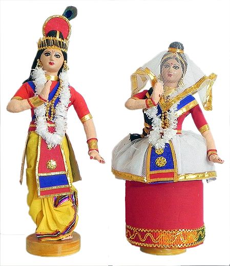 Manipuri Dancers Depicting Radha Krishna