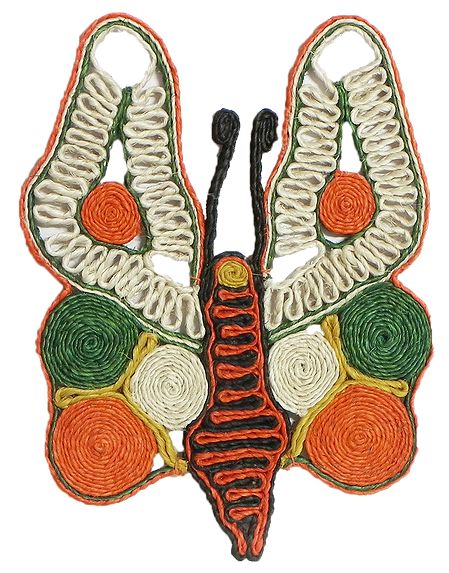 Colorful Banana Fibre Butterfly - Wall Hanging