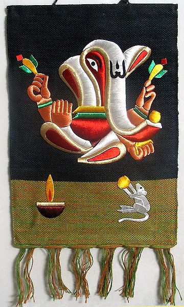 Ganesha made of Silk Thread