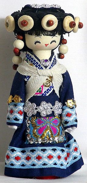 Chinese Costume with Gorgeous Headgear