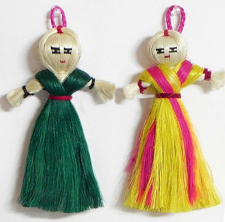 Two Jute dolls - Wall Haning