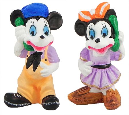 Mickey and Minnie on Telephone - Set of 2