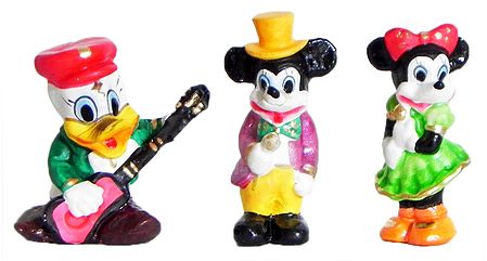 Donald Duck with Minnie and Mickey Mouse - Set of 3