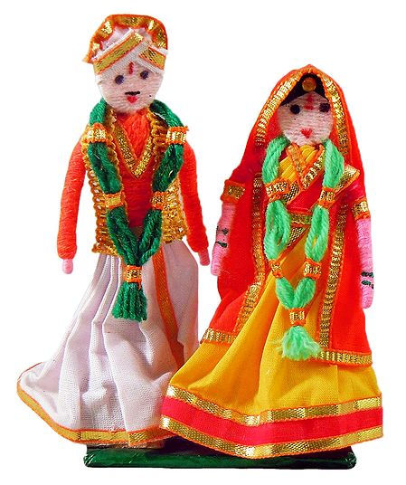 Bride and Bridegroom From Andhra Pradesh - Wire Doll