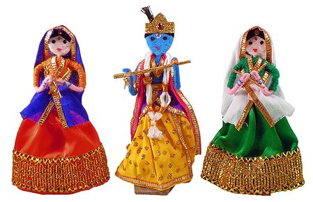 Krishna with Gopinis - Wire Dolls
