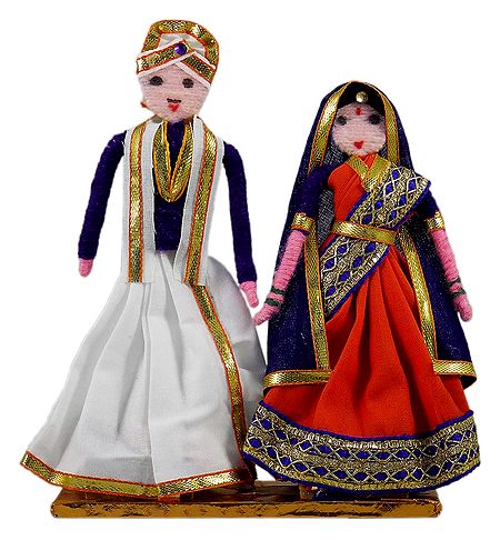 Bride and Bridegroom From Karnataka - Wire Doll