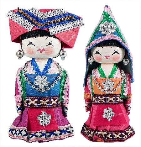 Set of 2 Chinese Costume Dolls
