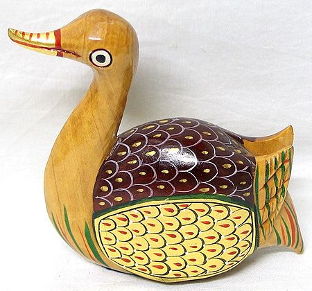 Duck with Golden and Colorful Painting