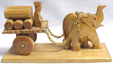 Wooden Elephant Cart