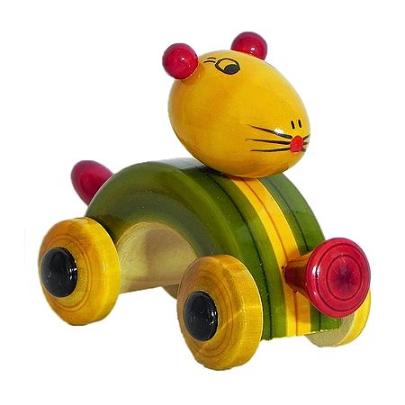 Mouse Car - Chennapatna Wooden Toy