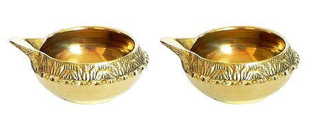 Set of 2 Brass Kuber Diya