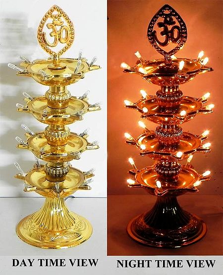 Decorative Four Tier Electric Lamp
