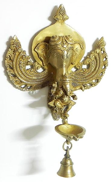 Ganesha Diya on Elephant Trunk